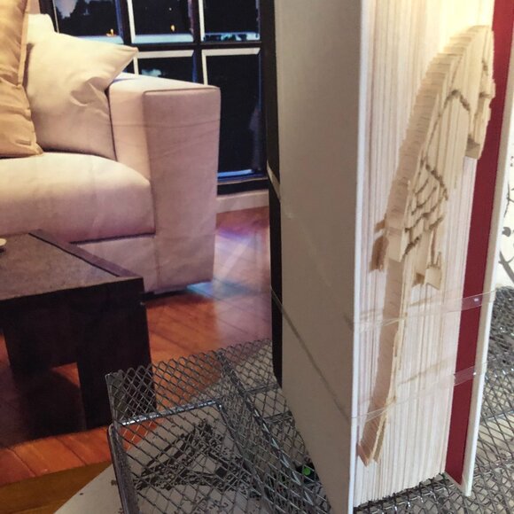 Unique Handcrafted Folded/Cut Book Art - A True Conversation Piece! - Picture 2 of 6